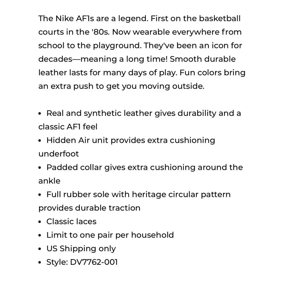 Nike boys girls